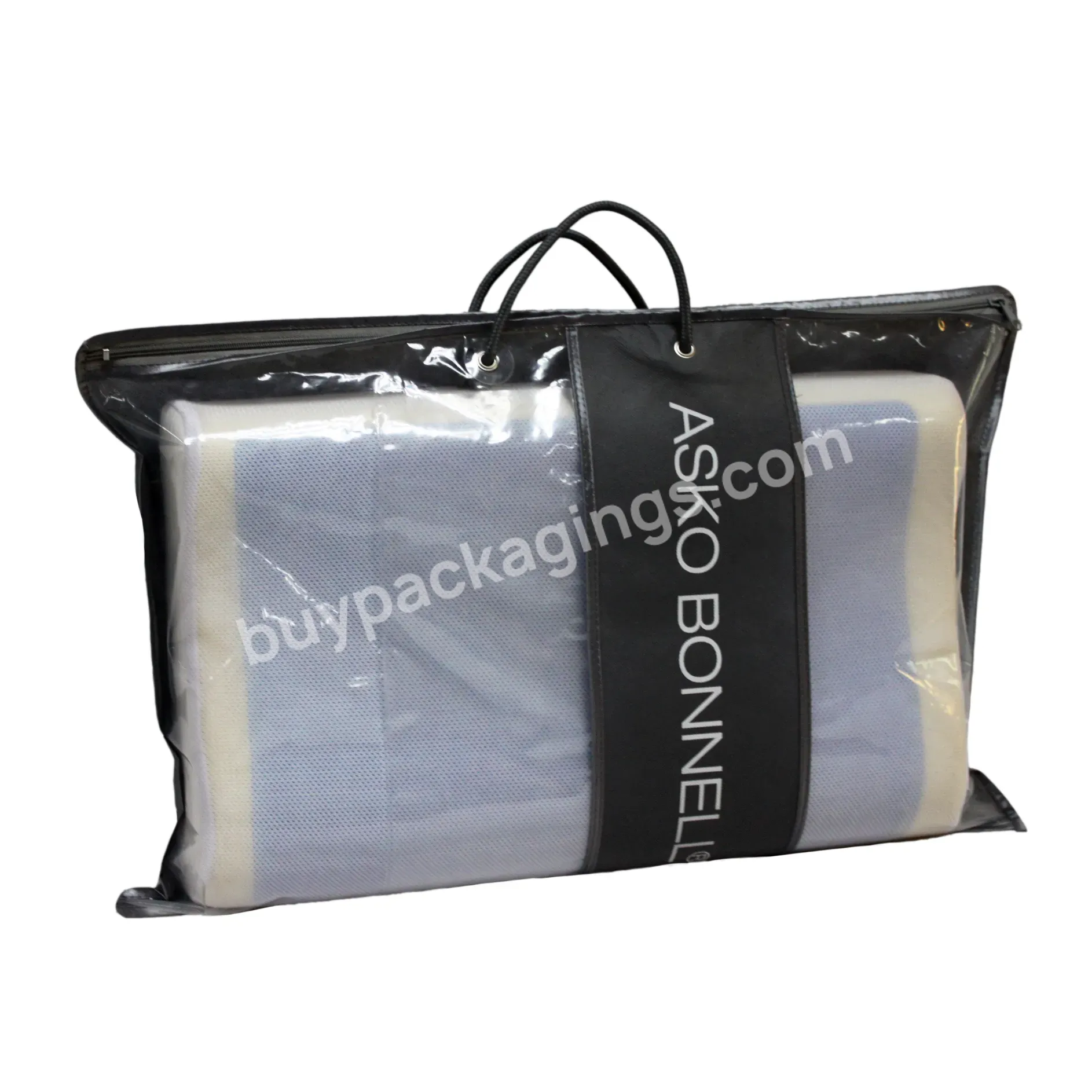 Non Woven Fabric Handbag Home Textile Zipper Packaging Bag Pillow Pillow Pvc Transparent Bag