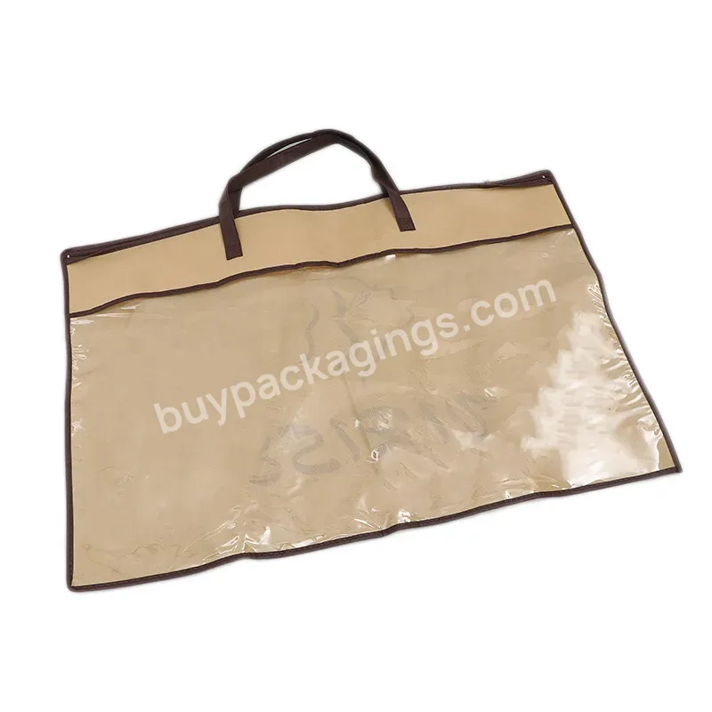 Non Woven Pillow Bag,Pvc Clear Top Zipper Plastic Duvet Bag For Household Storage - Buy Bag For Household Storage,Plastic Duvet Bag,Non Woven Zipper Bag.