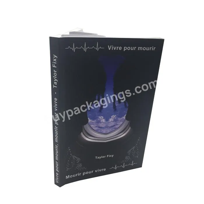 Novel printing paperback,book cover lenticular printing, high school textbook