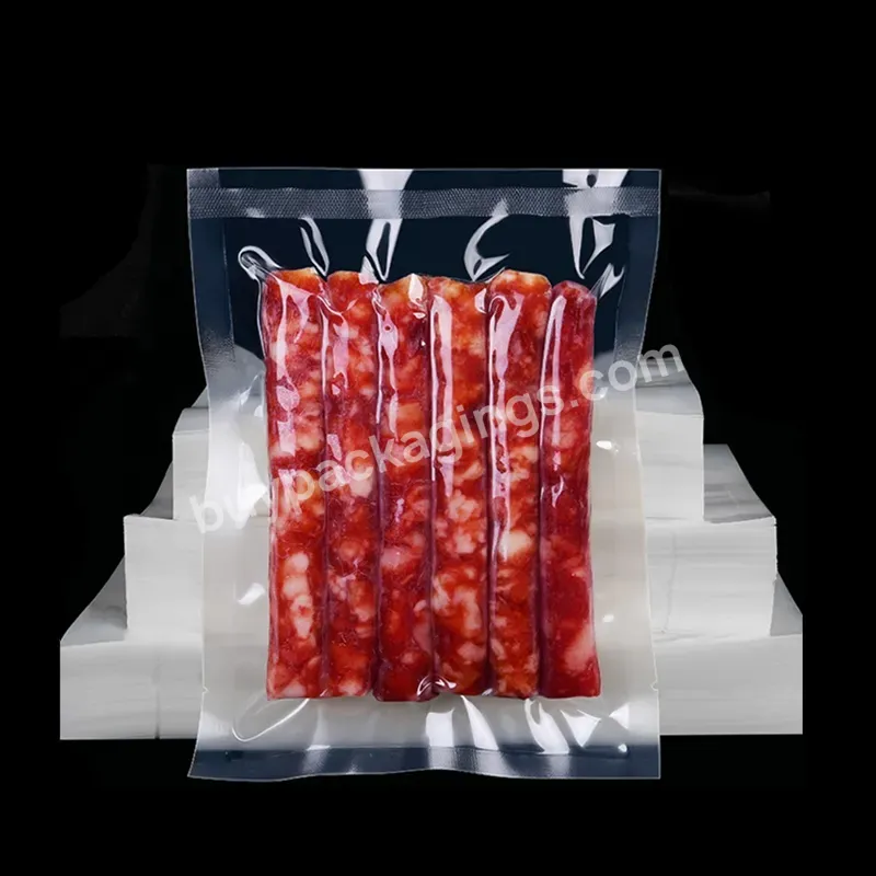 Nylon Frozen Transparent Food Vacuum Packaging Bag Heat Sealed Vacuum Plastic Bag For Meat