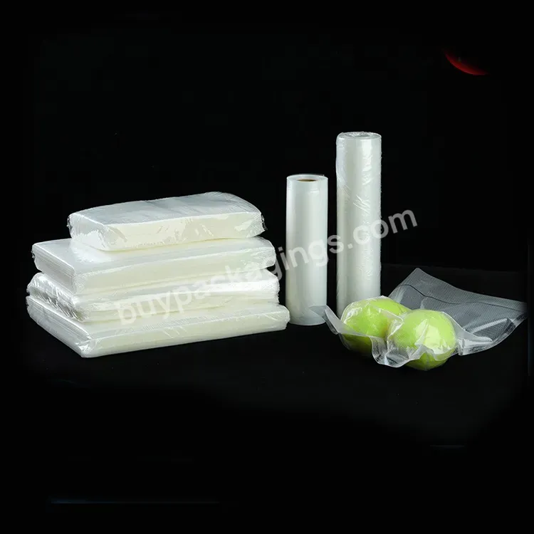 Ny+pe Laminated Transparent Nylon Vacuum Bag Food Packaging Three Side Seal Bag For Beef,Meat,Seafood