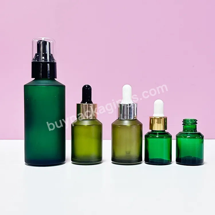 Oblique Shoulder Matte Black Empty 15ml 30ml Frosted Glass Dropper Bottle For Cosmetic Essential Oil 1oz