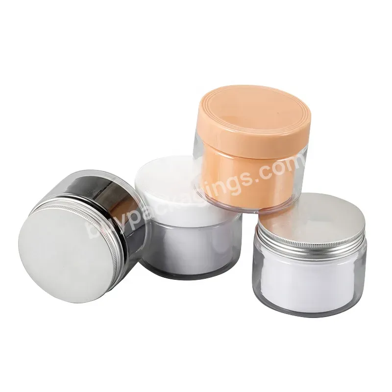 Obrou 100ml Cosmetic Packaging Clear Pet Plastic Cream Jar With Plastic Lid