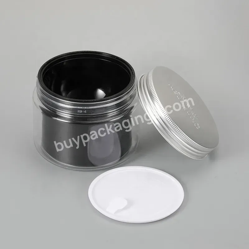 Obrou 100ml Cosmetic Packaging Clear Pet Plastic Cream Jar With Plastic Lid