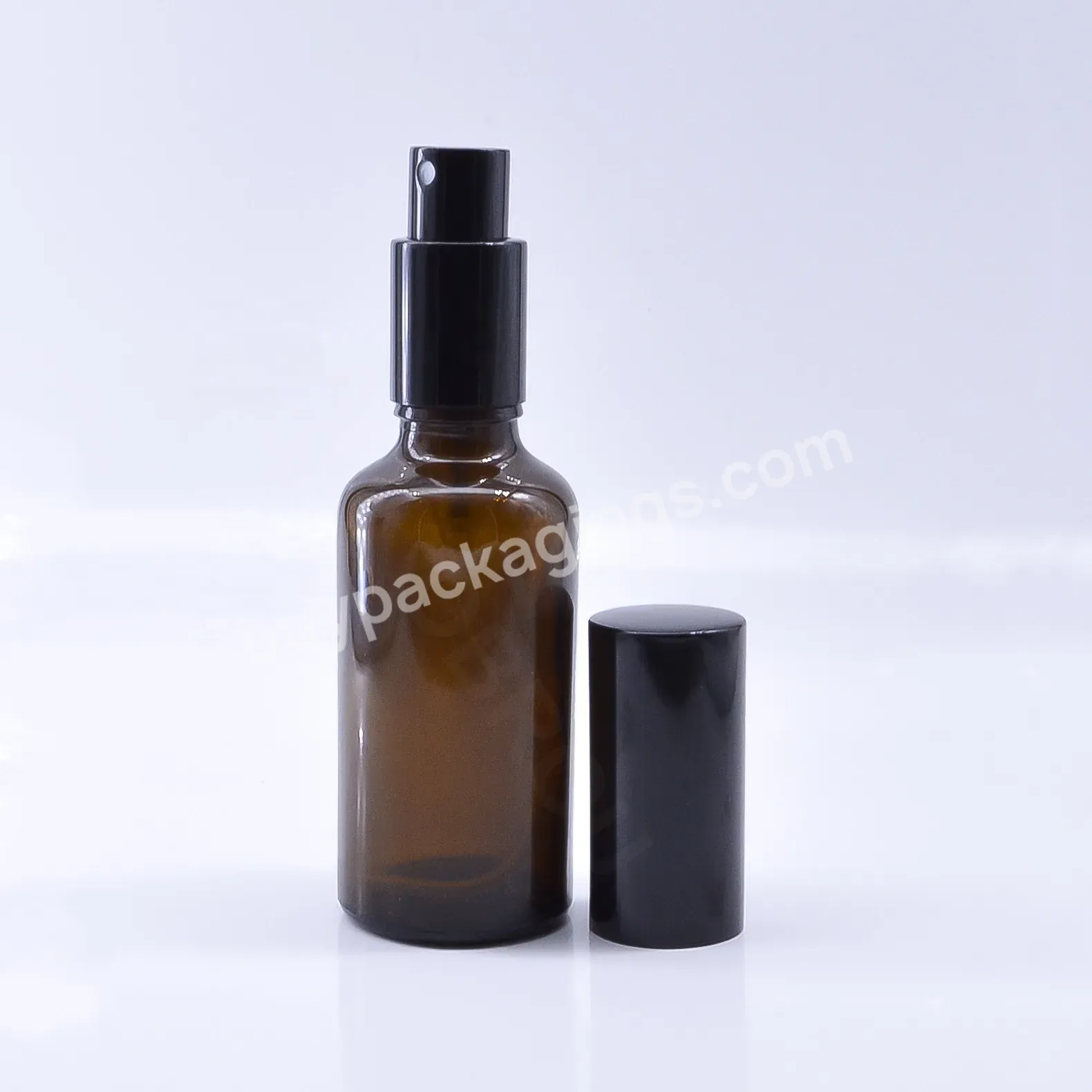 Obrou 10ml 15ml 20ml 30ml 50ml Round Empty Refill Perfume Atomizer Aroma Bottles Cosmetic Amber Glass Spray Bottles