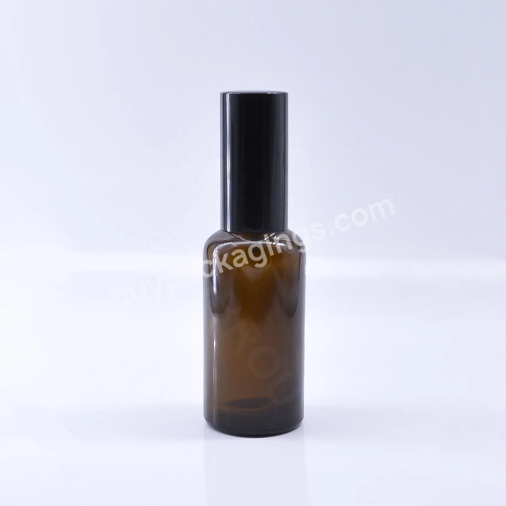 Obrou 10ml 15ml 20ml 30ml 50ml Round Empty Refill Perfume Atomizer Aroma Bottles Cosmetic Amber Glass Spray Bottles