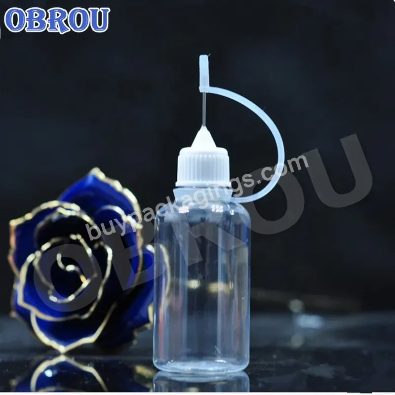 Obrou 10ml Pet Plastic Needle Tip Bottles 5ml Glue Dropper Bottle Screw Cap With Needle - Buy 10ml Needle Tip Bottles,5ml Glue Dropper Bottle,Pet Plastic Dropper Bottles.