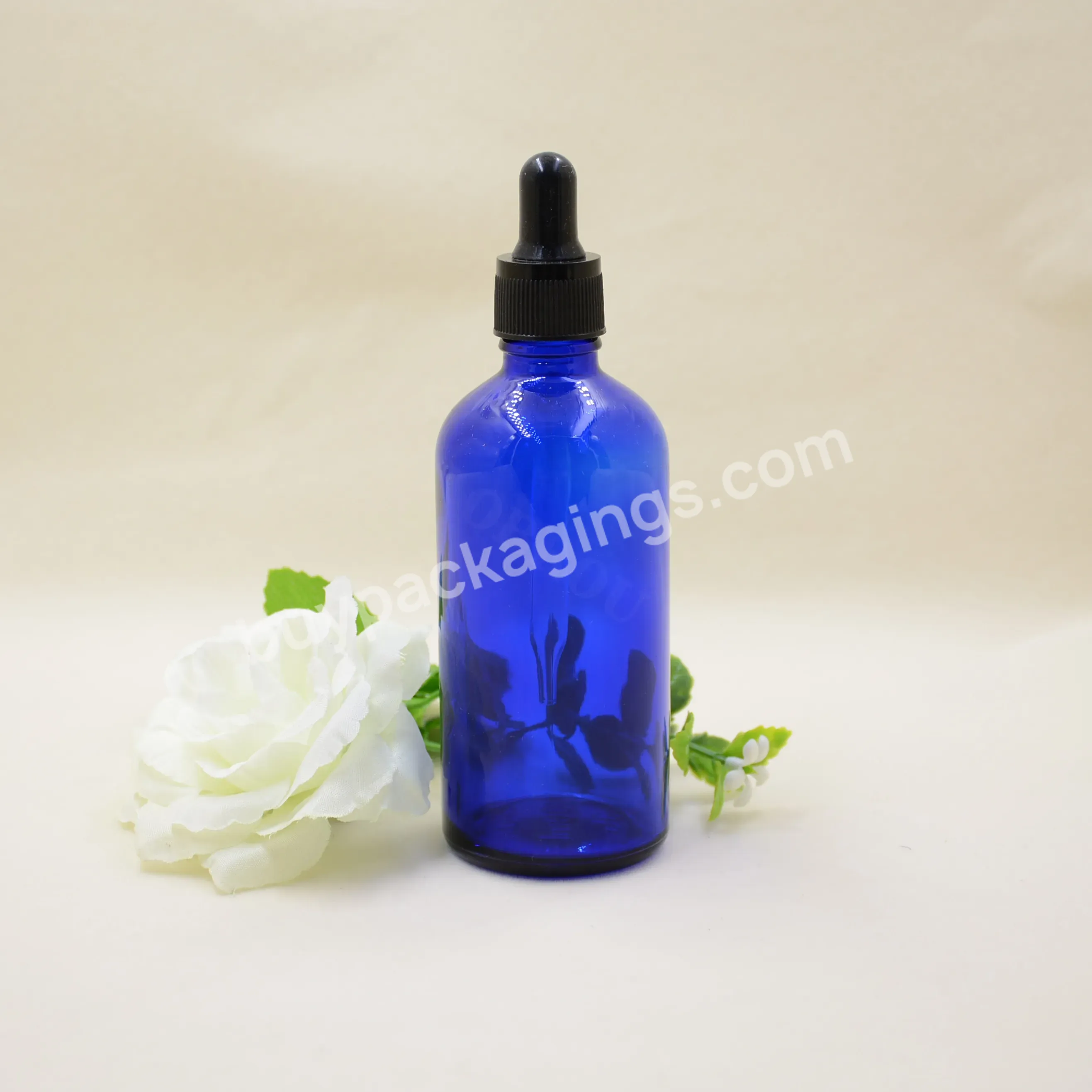 Obrou 5ml 10ml 15ml 20ml 30ml 50ml 60ml 100ml Blue Perfume Essential Oil Serum Glass Dropper Bottle Cosmetic Packing