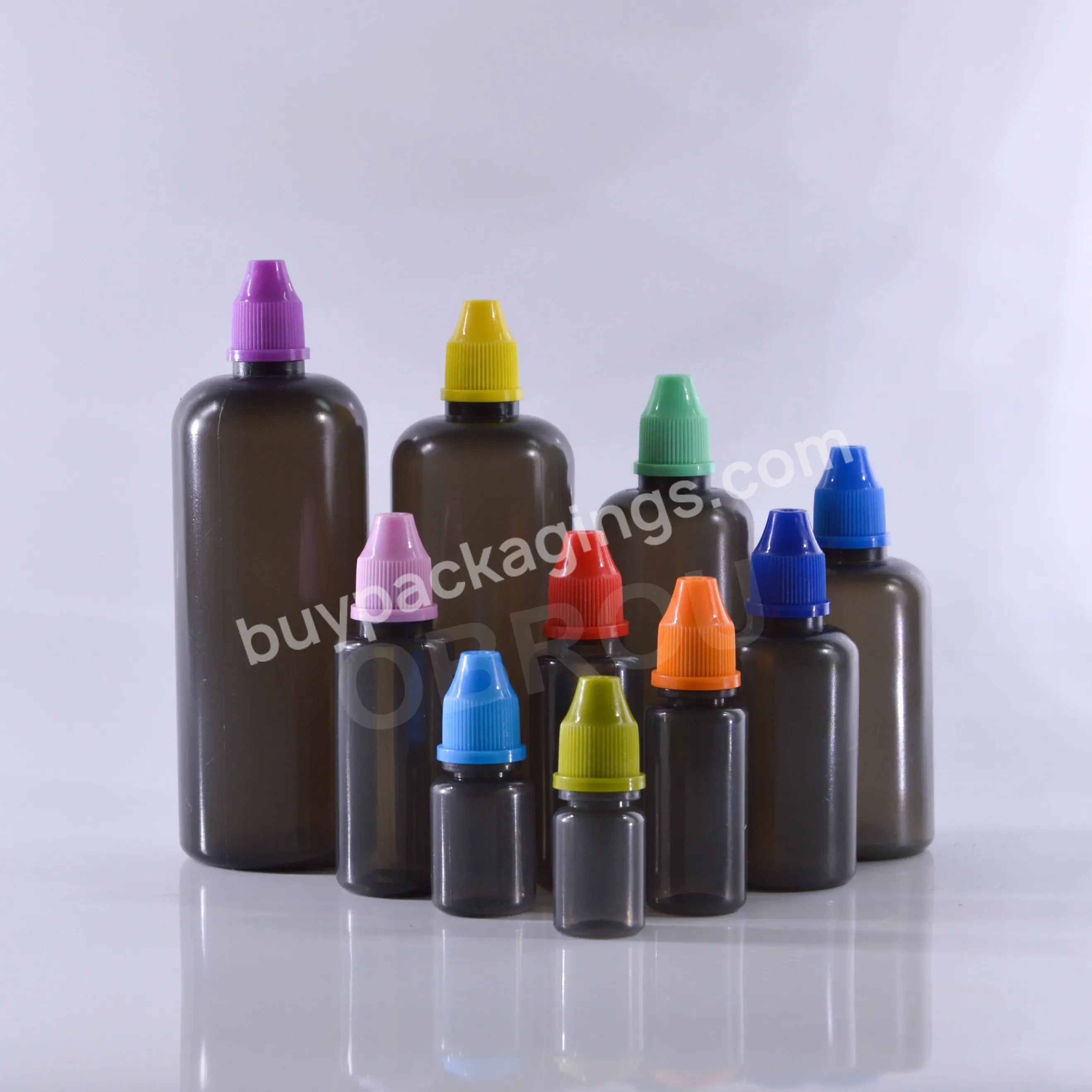 Obrou 5ml 10ml 15ml 20ml Essential Oil Dropper Bottles Pe Eye Drop Plastic Bottle With Screw Cap