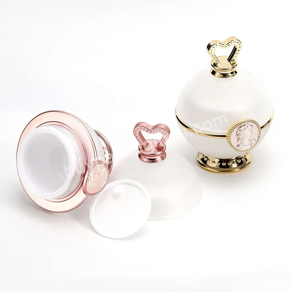 Obrou Acrylic Luxury Cosmetic Packaging Factory Price Plastic Lotion Bottle 10 Ml 25 Ml Cream Jar 30 Ml