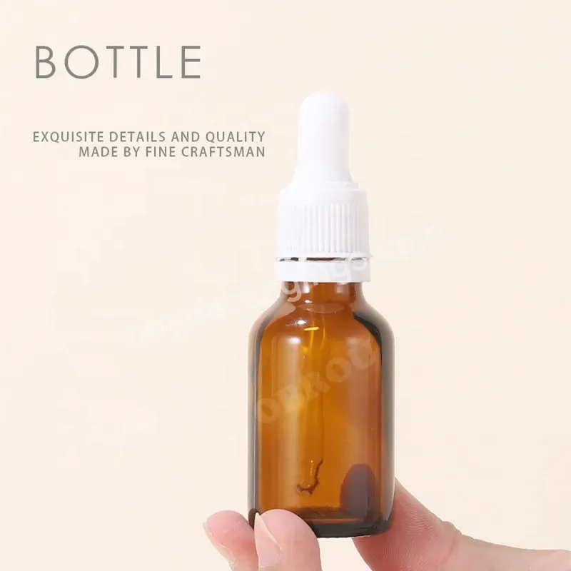 Obrou Amber Glass Essential Oil Aromatherapy Brown 5-50 Ml Drop For Refill Massage Oil Pipette Bottles