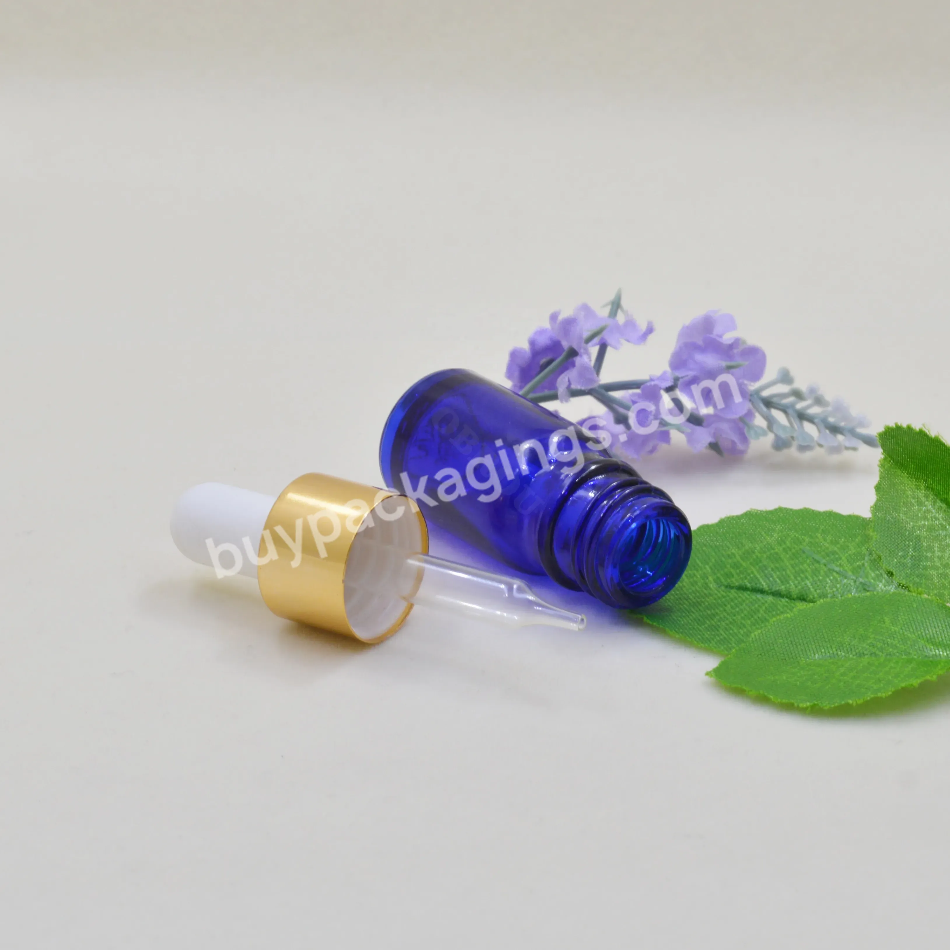 Obrou Cobalt Blue Skin Care Serum Glass Dropper Bottle Glass Pipette Bottle For Essential Oil