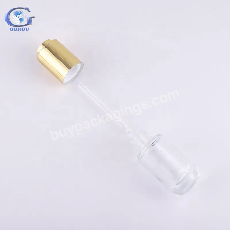 Obrou Cosmetic Packaging Glass Lotion Bottle 15ml Essential Oil Bottles With Dropper Serum Container