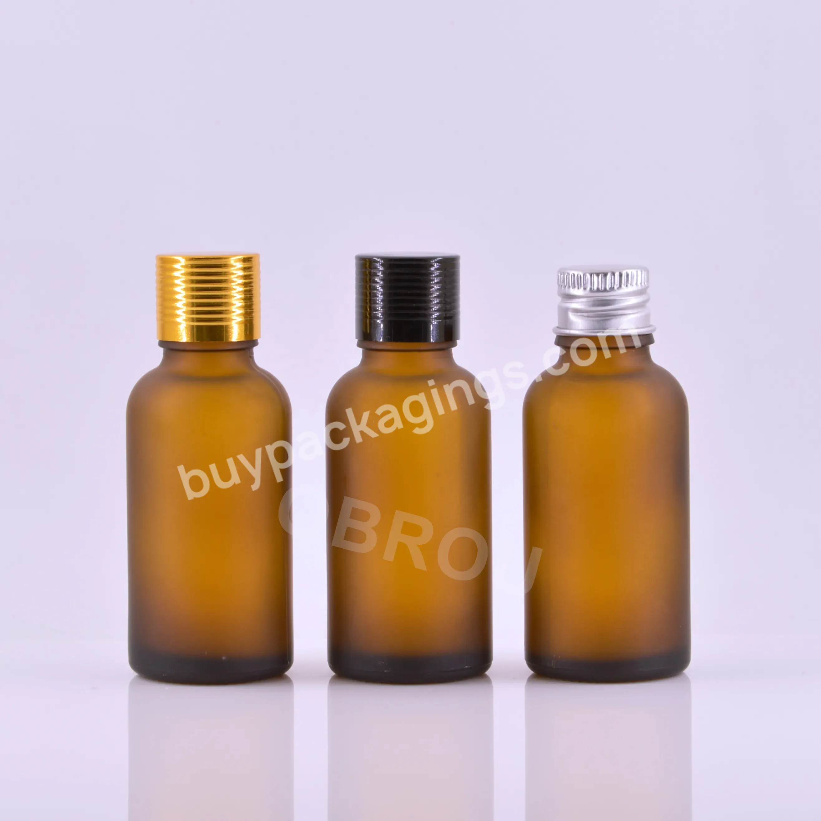 Obrou Cosmetic Packaging Matte 5 10 15 20 30 50 100 Ml Frosted Amber Glass Dropper Bottle For Cbd Essential Oil