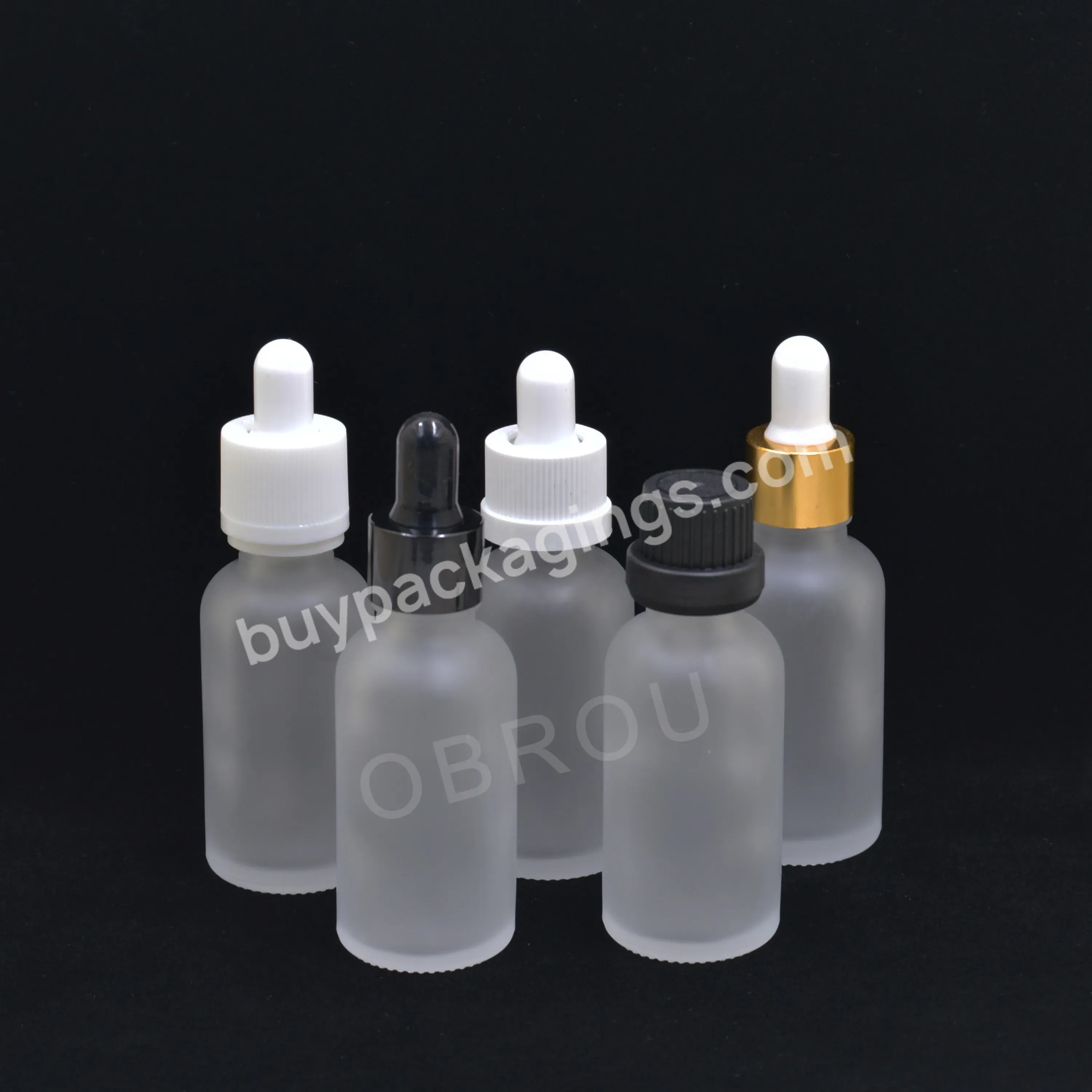 Obrou Custom Matte Dropper Bottles 1oz 30ml Hair Oil Glass Bottle With Pipette