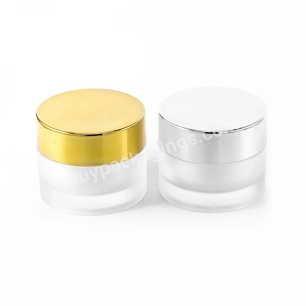 Obrou Custom Private Label Double Wall Plastic Container Frosted Cosmetic Packaging Empty Cream Jar