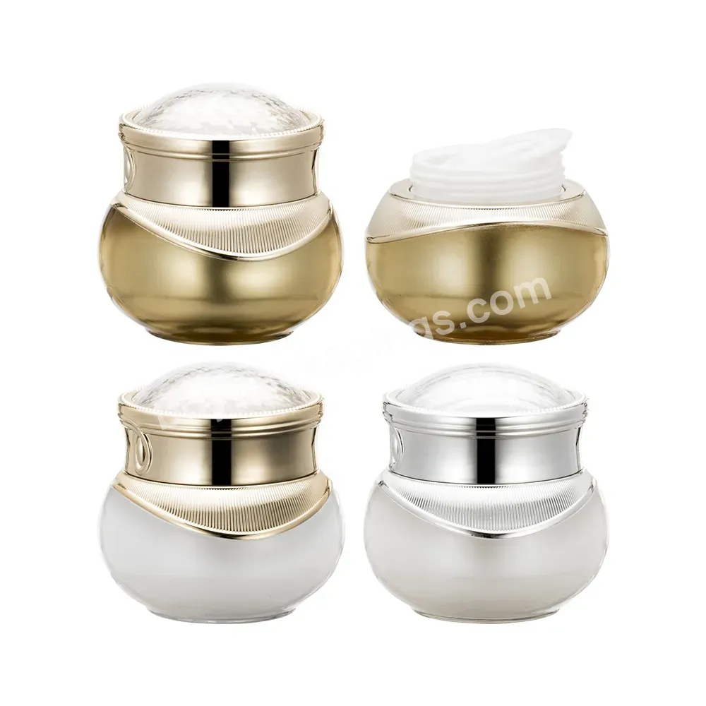 Obrou Ecofriendly Gold 20g Cream Plastic Cosmetic Jars