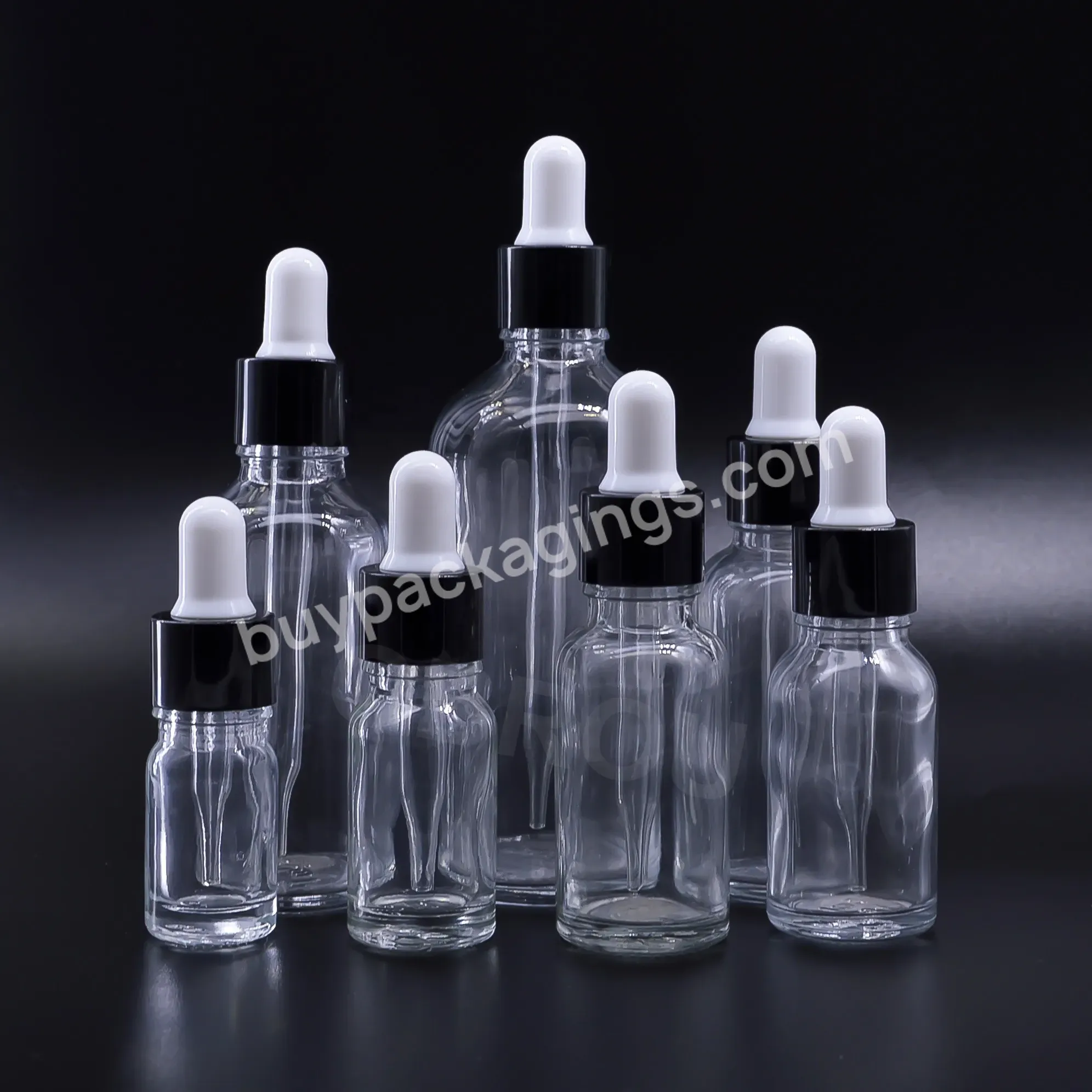 Obrou Factory Sale Clear Glass Cosmetic Serum Bottle 15ml Custom Essential Oil Dropper Bottle