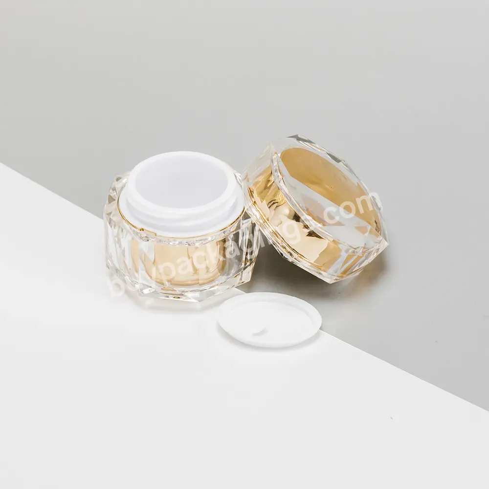 Obrou Factory Wholesale Custom Small Plastic Acrylic Cosmetic Containers And Packaging Cream Jars