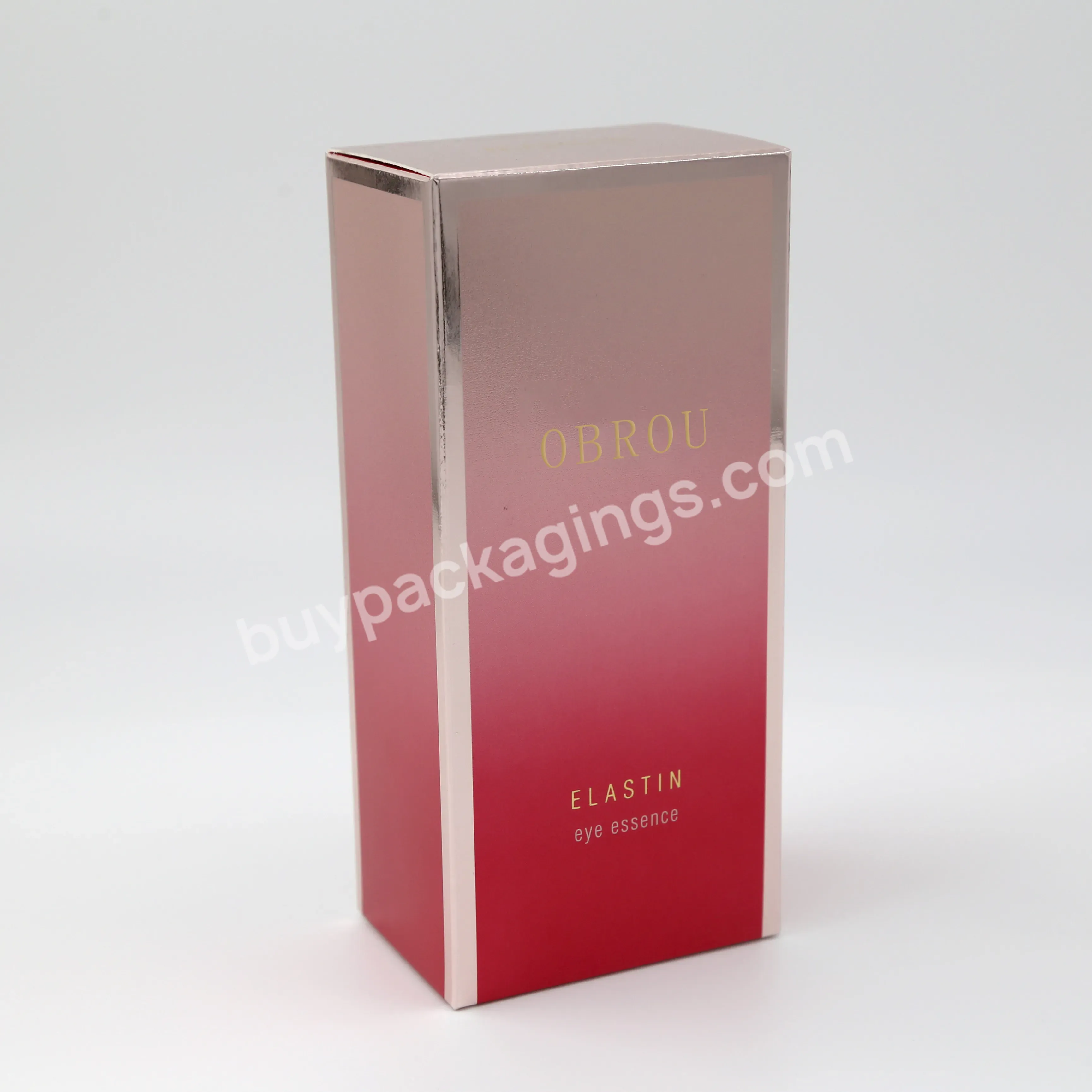 Obrou Flat Fold Perfume Facial Cleanser Blush Cosmetic Lotion Packaging Custom Logo Cardboard Paper Box