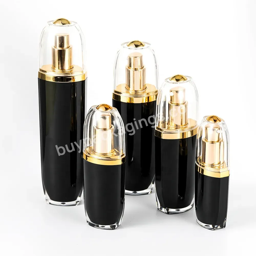 Obrou High-ending Luxury Black Plastic Lotion Bottles With Pump Lotion Spray Pump Bottles