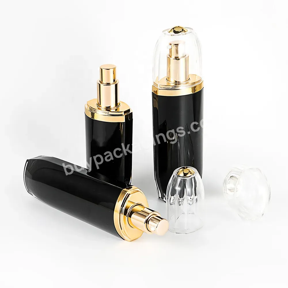 Obrou High-ending Luxury Black Plastic Lotion Bottles With Pump Lotion Spray Pump Bottles