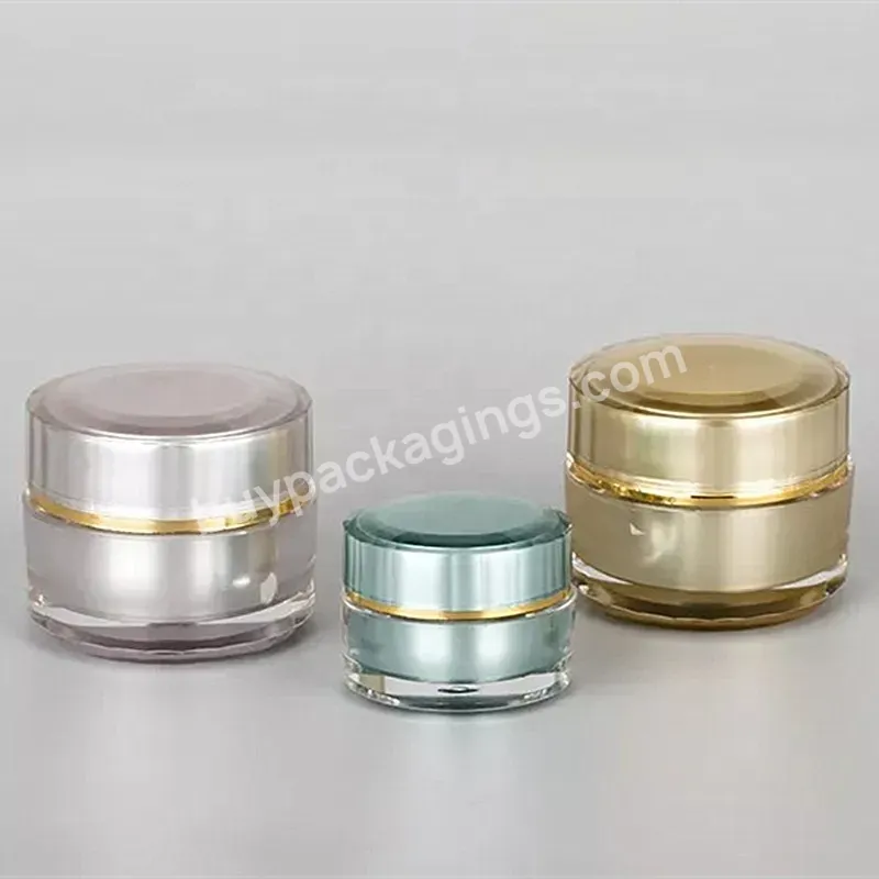 Obrou Hot Sale Acrylic Plastic Skincare Packaging Empty Cosmetic Jars And Pump Bottle Set For Cream