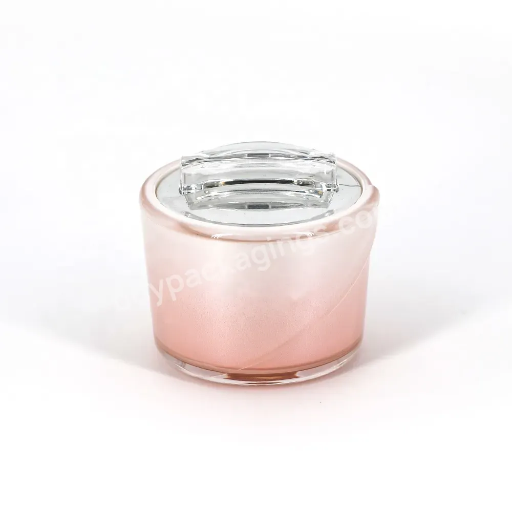 Obrou Luxury 15g Gradient Pink Cosmetics Acrylic Empty Face Cream Jars