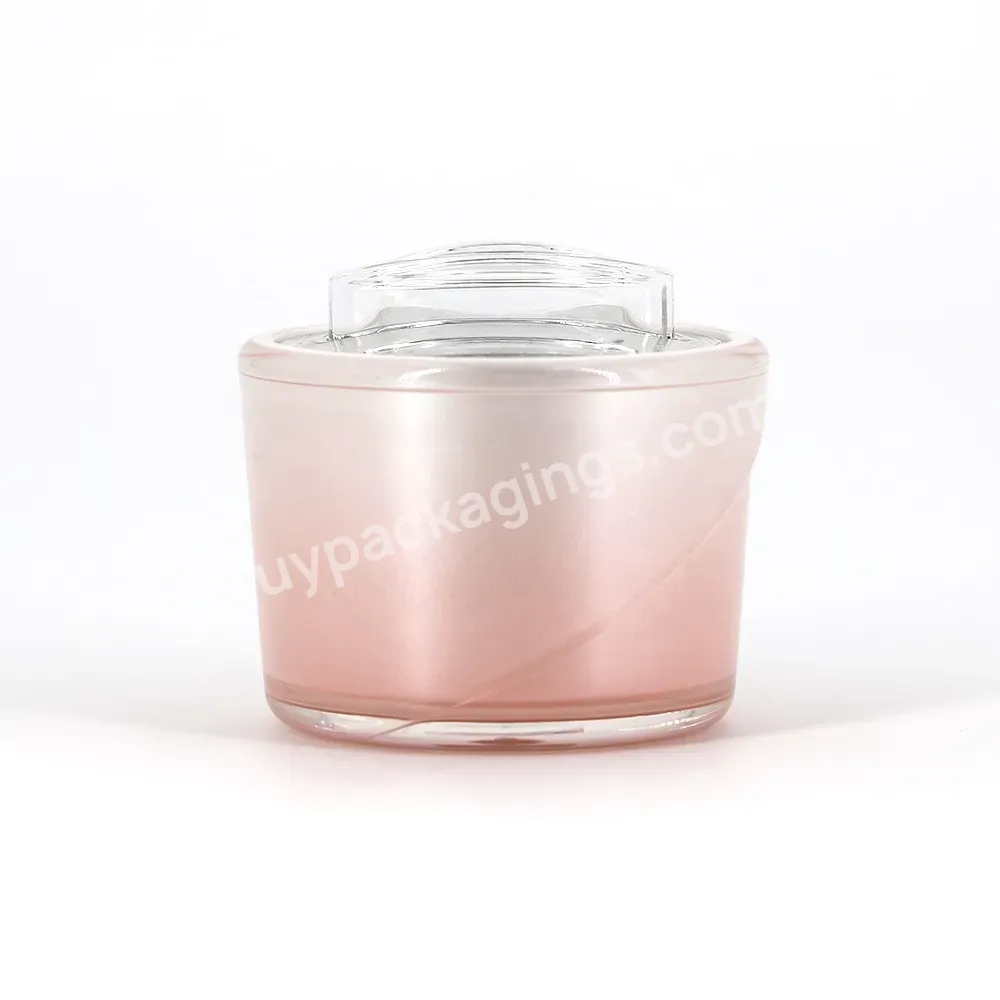 Obrou Luxury 15g Gradient Pink Cosmetics Acrylic Empty Face Cream Jars