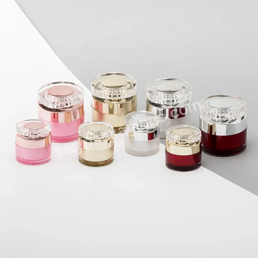 Obrou New Style 10g 30g Cylinder Beauty Face Cream Packaging Products Acrylic Cosmetic Jar