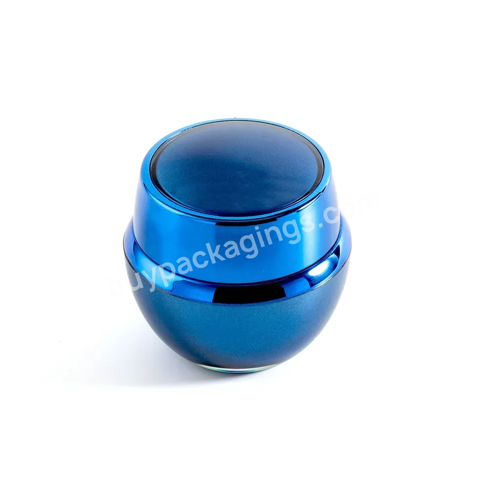 Obrou Obrou Hot Sale Blue Electroplating 10 G 20 G Small-capacity Twist-top Cosmetic Jar For Face Eye Hand Cream