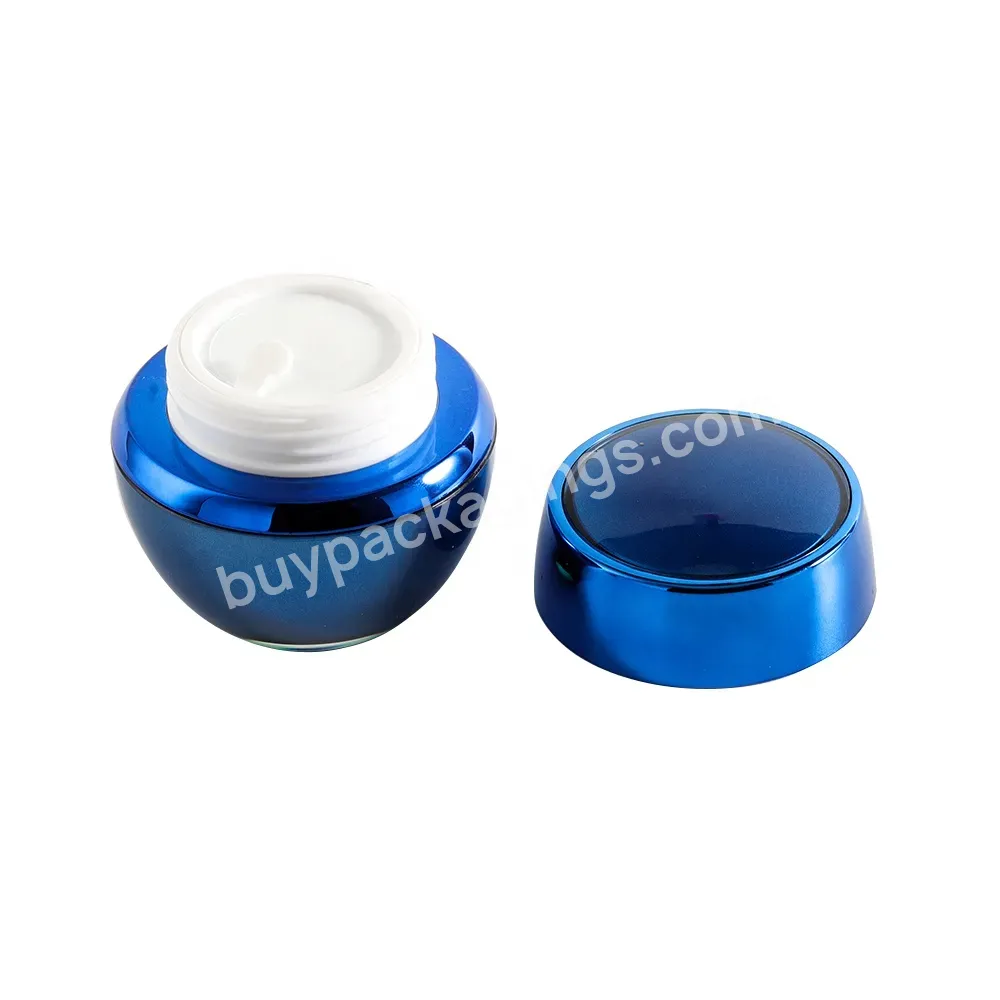 Obrou Obrou Hot Sale Blue Electroplating 10 G 20 G Small-capacity Twist-top Cosmetic Jar For Face Eye Hand Cream