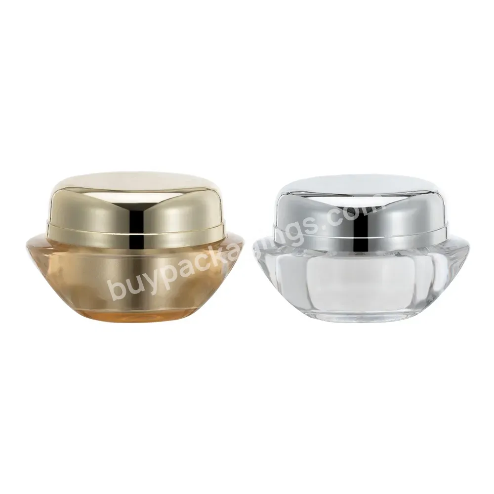 Obrou Obrou Popular Golden Silver Ufo Shape Acrylic Plastic Jar Cream Essence Empty Cosmetic Jar With Pp Gasket