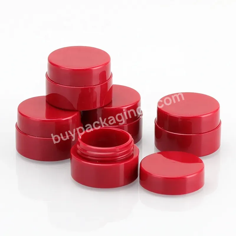 Obrou Travel Using 3g Red Small Volume Single-layer Eye Cream Jar Pp Plastic Empty Cream Cosmetic Jar For Lip Balm