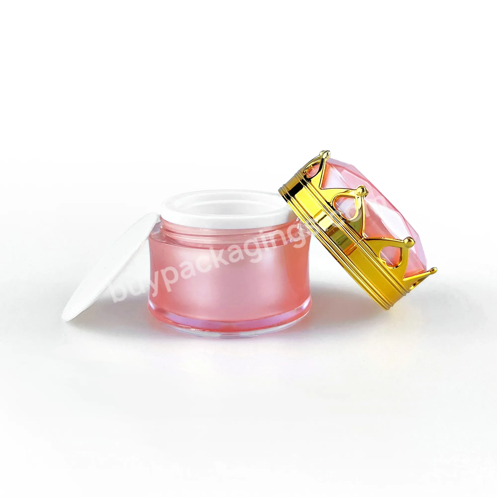 Odm/oem 10g 20g 50g Luxury Crown Cream Jar Princess Eye Cream Container