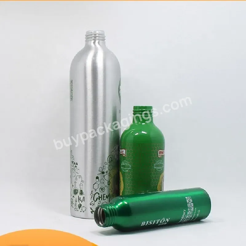 Oem 1000ml 1l Large Metal Aluminum Refillable Recycled Aluminum Lotion Pump Bottle Shampoo Gel Bottles