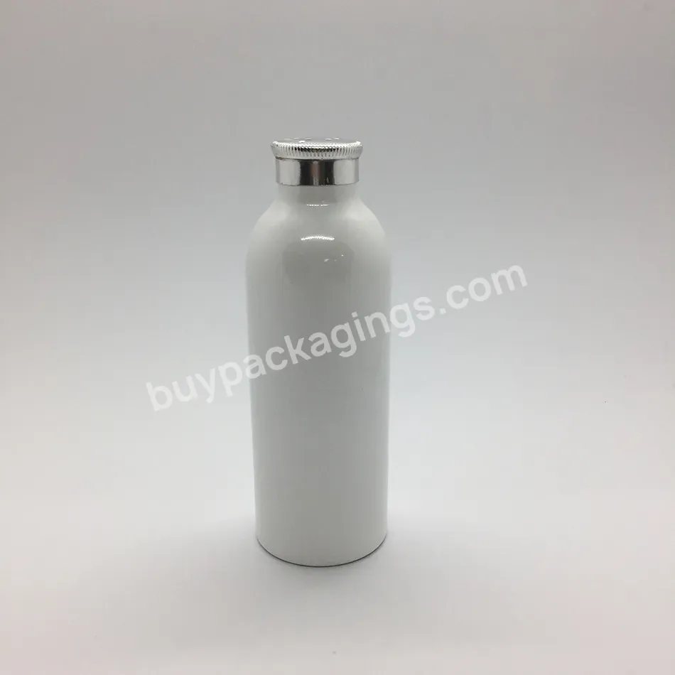 Oem 100g White Aluminum Powder Shaker Bottle With Silver Twist Open/close Sifter Cover