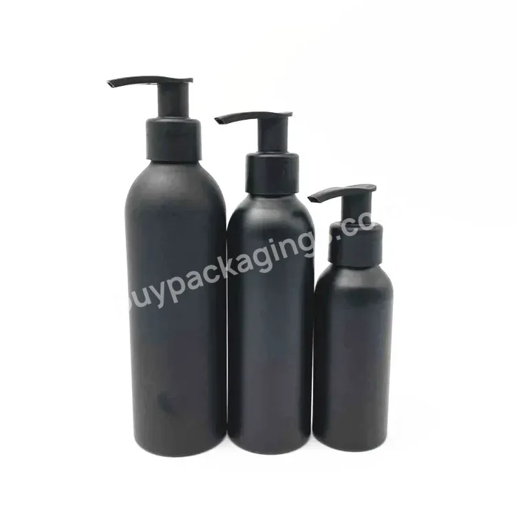 Oem 100ml 150ml Matte Black Aluminum Bottle Cosmetic Aluminum Lotion Bottle For Shampoo Wholesale Manufacture Supplier Factory