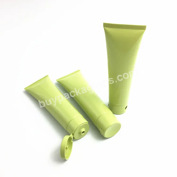 Oem 100ml Biodegradable Sugarcane Soft Cosmetic Face Cleanser Tube With Flip Top Cap