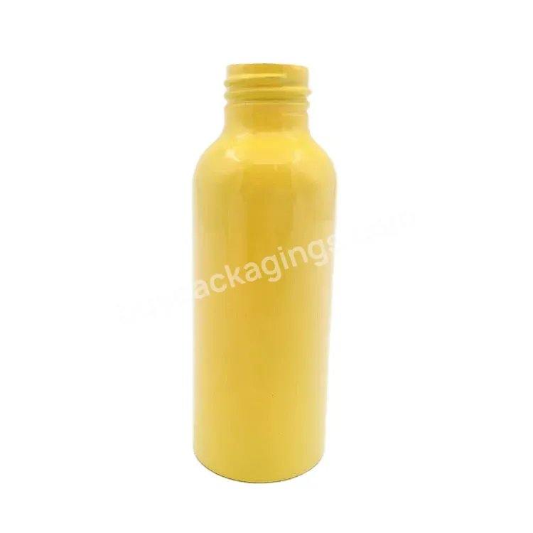 Oem 100ml Empty Smooth Surface Light Yellow Color Aluminum Lotion Bottle Manufacturer/wholesale