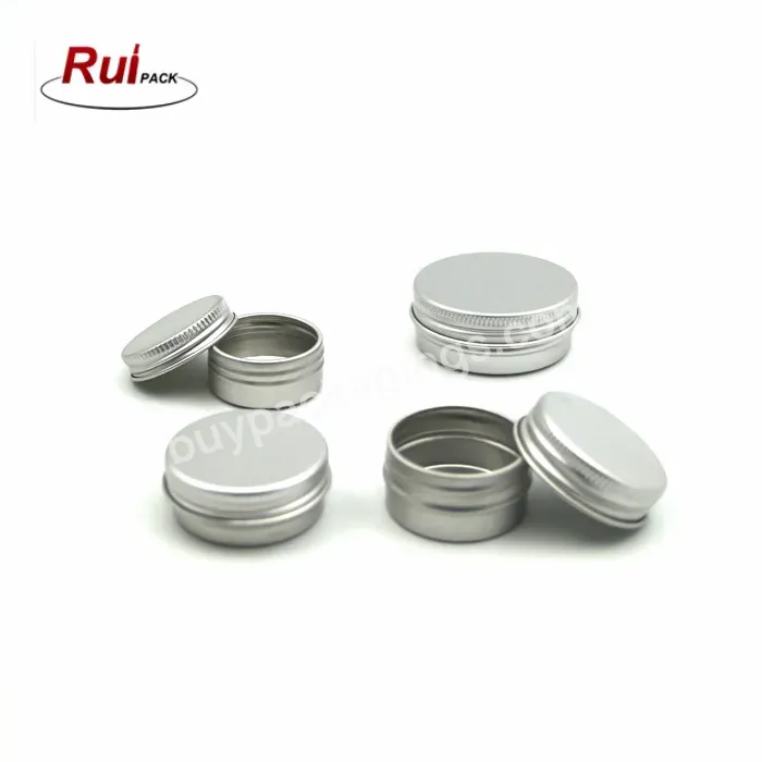 Oem 10g 15g 20g Cosmetic Jar Lip Balm Container Packaging Aluminum Lip Balm Tin With Screw Top