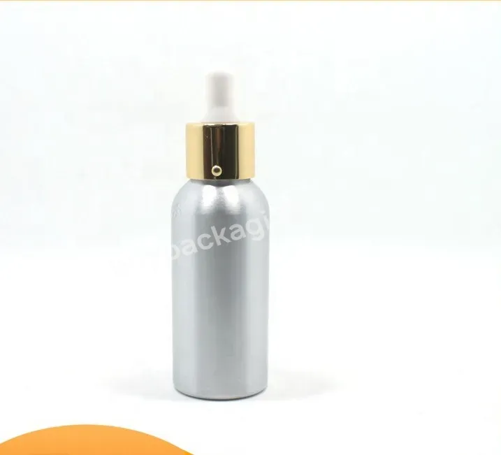 Oem 10ml Small Mini Metal Aluminum Silver Essential Oil Dropper Cosmetic Bottles With Rubber Dropper Pipette Cap