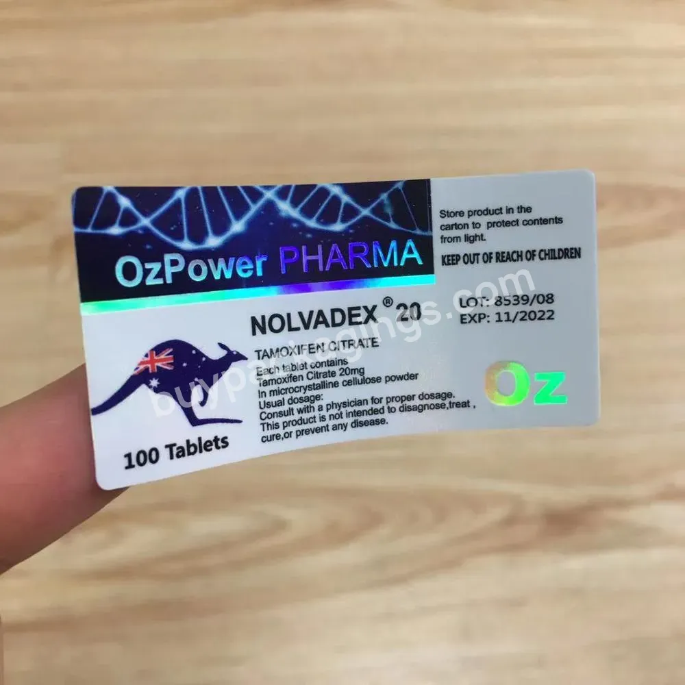 Oem 10ml Vial Packaging Label,Oral Packaging Labels With Hologram