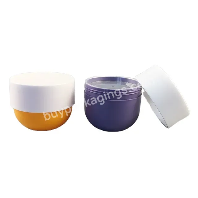 Oem 150ml 200ml 250ml 300ml Matt Frost Surface Upside Down Pp Hair Cream Packaging Jar With Screw Lid