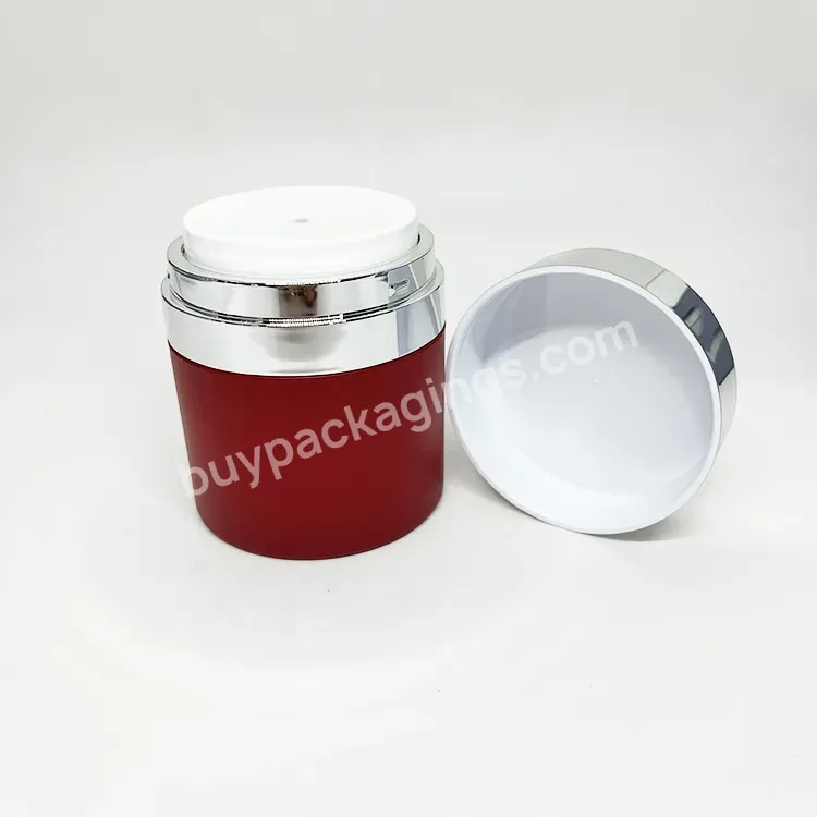 Oem 15/30/50g Empty Airless Cosmetics Luxury Squeezebottle Plastic Processing Convenient Travel Bottle/ Airless Skincare Cream Jars