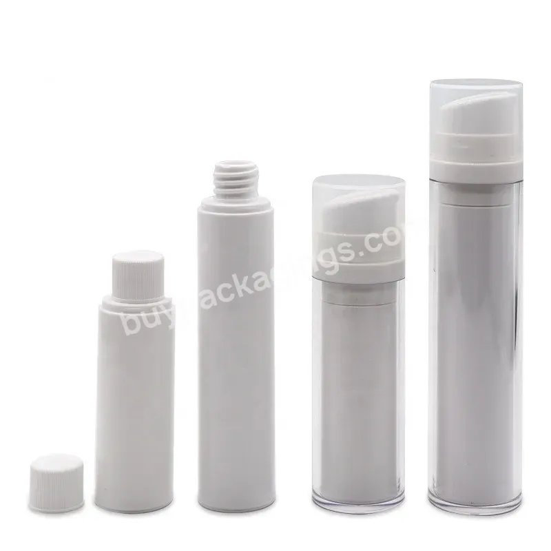 Oem 15ml 30ml 50ml Plastic Cosmetic Acrylic Airless Pump Bottles With Replaceable Inner Core Bottle