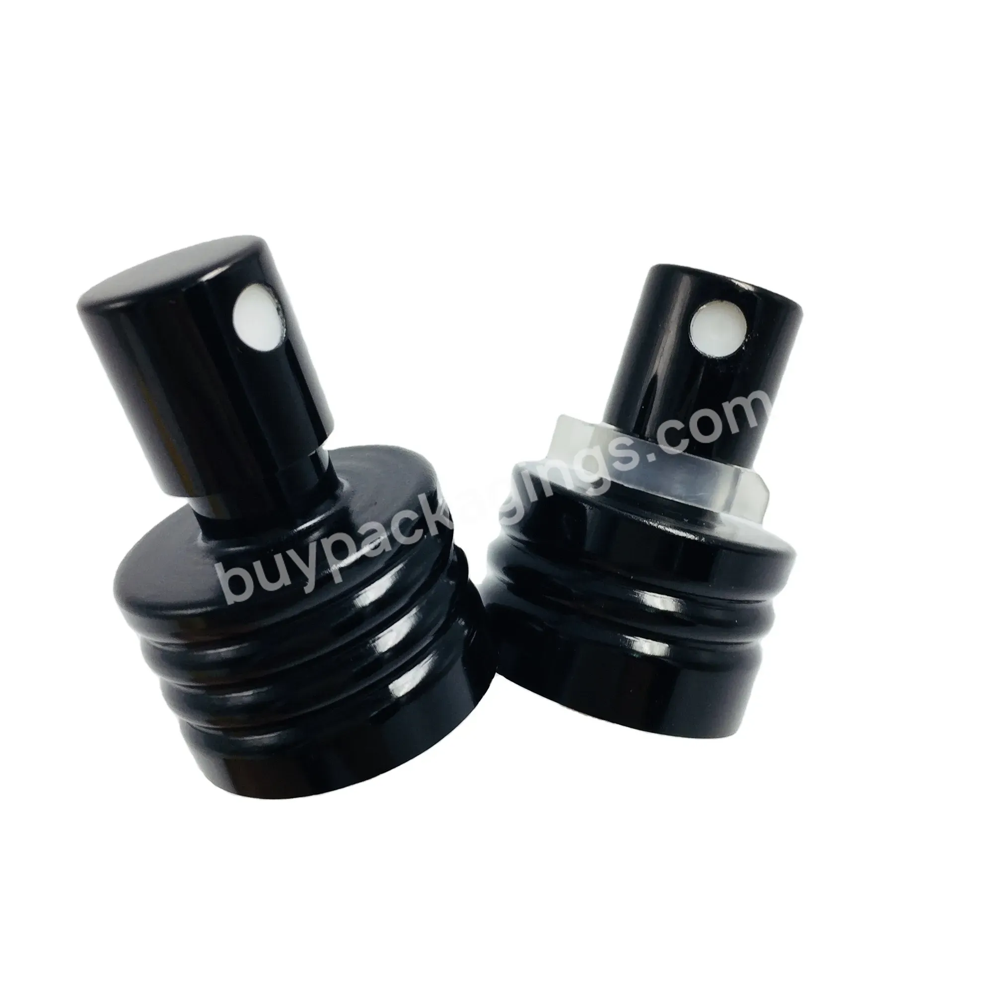 Oem 18/410 20/410 24/410 18mm 20mm Luxury Black Metal Aluminum Fine Mist Sprayer Pump With Stop Clip