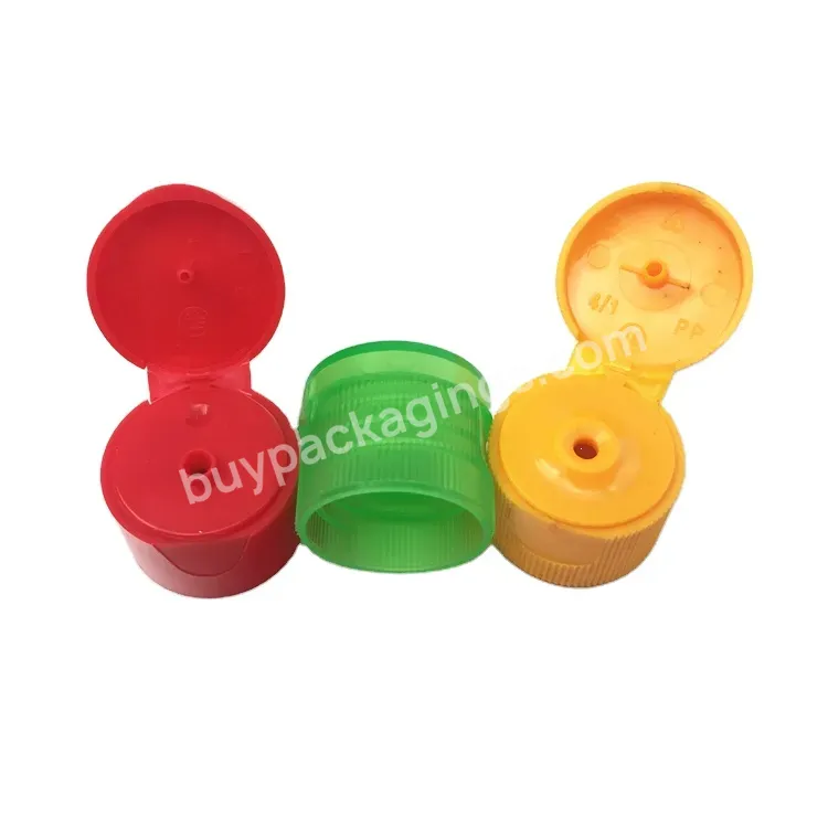 Oem 18/410 Plastic Bottle Screw Top Cap Customized Color Flip Top Lid For Squeeze Bottle