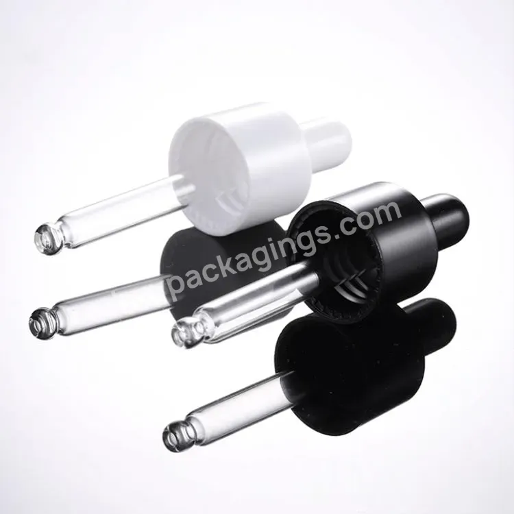 Oem 18mm/20mm/24mm Black/white Dropper Cap For Glass Bottle Packaging