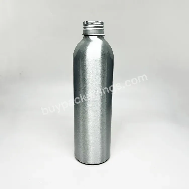 Oem 200ml Shiny Silver Aluminum Empty Bottle /perfume Spray Pure Lotion Essence Lotion Bottle Cosmetic Packaging Container